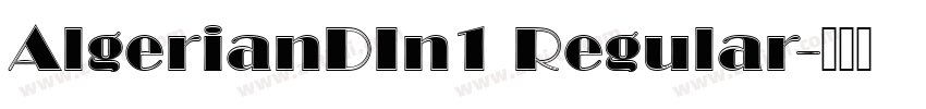 AlgerianDIn1 Regular字体转换